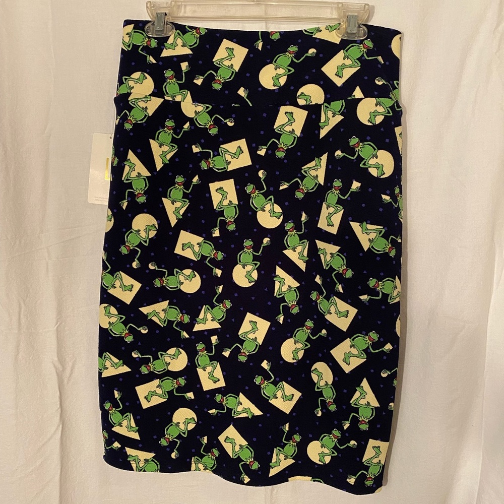 Lularoe Cassie pencil skirt Disney Kermit